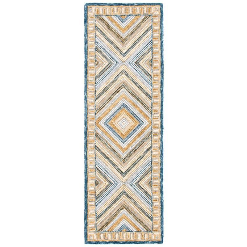 Aspen APN809 Hand Tufted Indoor Accent Rug - Navy/Gold - 2'3"x5' - Safavieh
