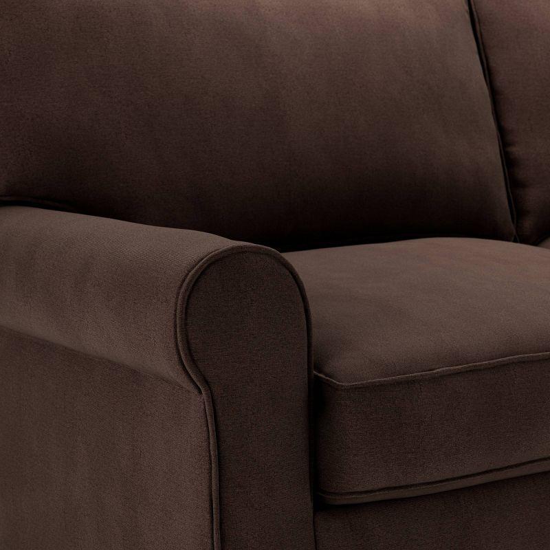 Serta Copenhagen 61" Rolled Arm Sofa, Easy Care Fabric, Soft Pillow Back, Pocket Coil Seat Cushions