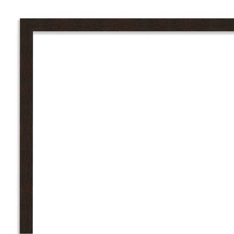 29" x 23" Non-Beveled Carlisle Espresso Narrow Wood Wall Mirror - Amanti Art: Modern Rectangular, Easy to Clean, Wall Mounted