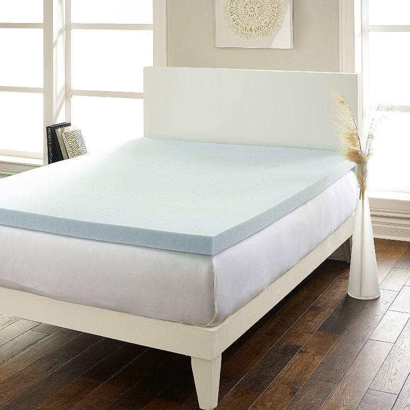 LoftWorks King 3" Jellysoft Gel Memory Foam Mattress Topper: Woven Fabric, Spot Clean, Fits 12" Depth