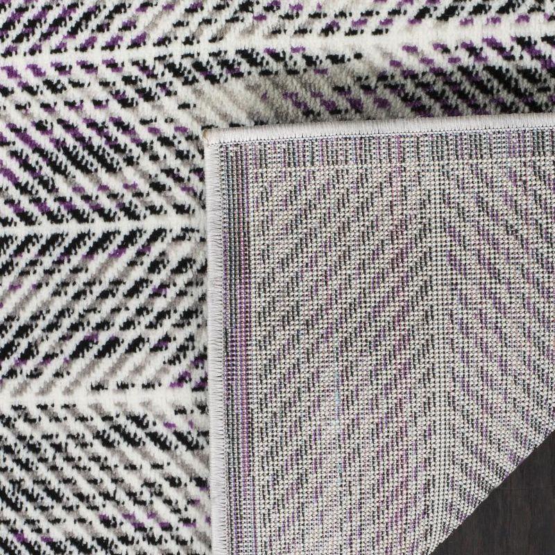 Skyler SKY194 Power Loomed Indoor Area Rug - Grey/Purple - 5'1"x7'6" - Safavieh