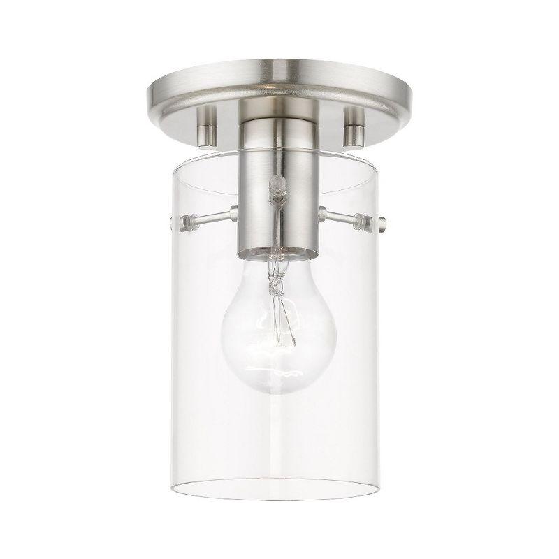 Livex Lighting Munich 1 - Light Flush Mount in  Brushed Nickel