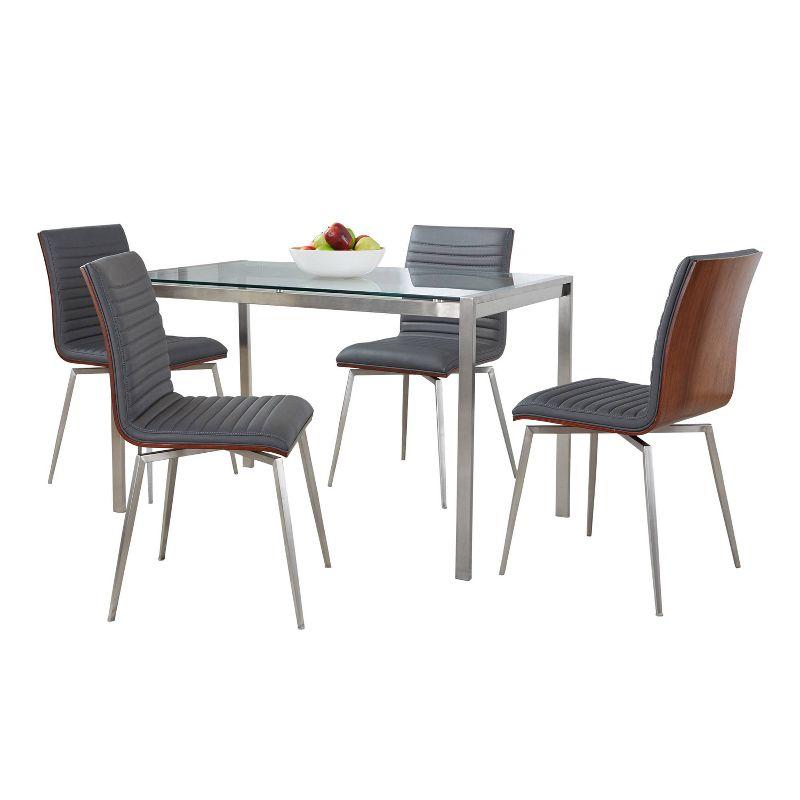 Fuji-Mason 5 - Piece Glass Top Dining Set