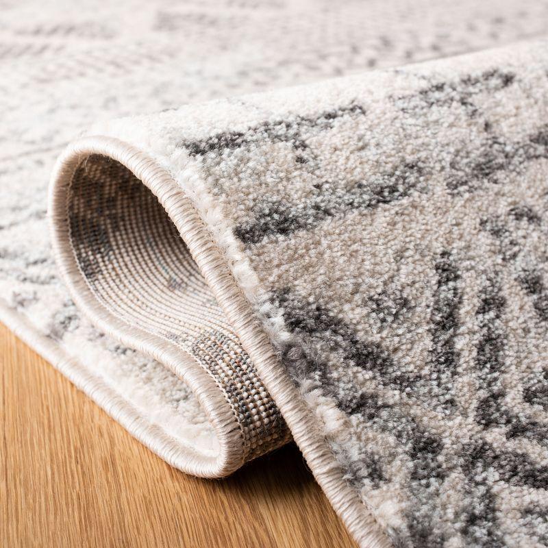 Mercer MRE413 Power Loomed Area Rug - Ivory/Grey - 5'3"x7'6" - Safavieh.