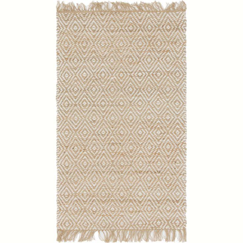 Unique Loom 3' 3 x 5' 1 Assam Chunky Jute Natural Area Rug