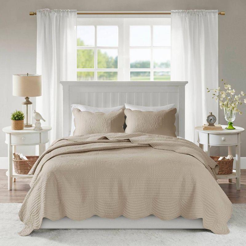Madison Park Tuscany Scalloped Edge Quilt Set