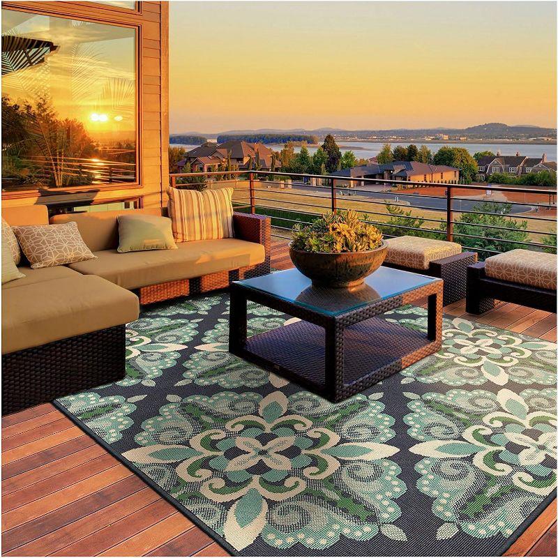 Oriental Weavers Meridian 6'7" x 9'6" Machine Woven Rug in Blue