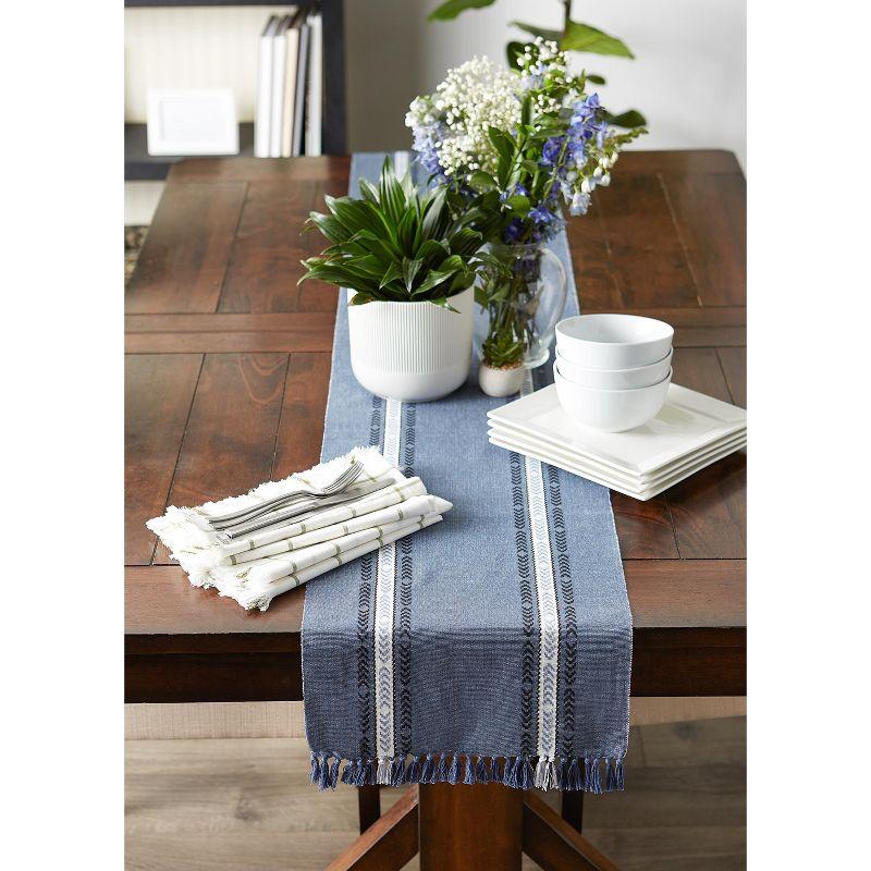Union Rustic Aleahya Striped 100% Cotton Table Runner