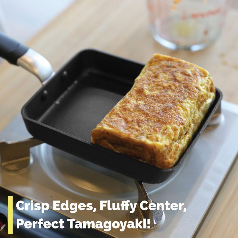 TECHEF Tamagoyaki Japanese Omelette Pan/Egg Pan - Medium/Black