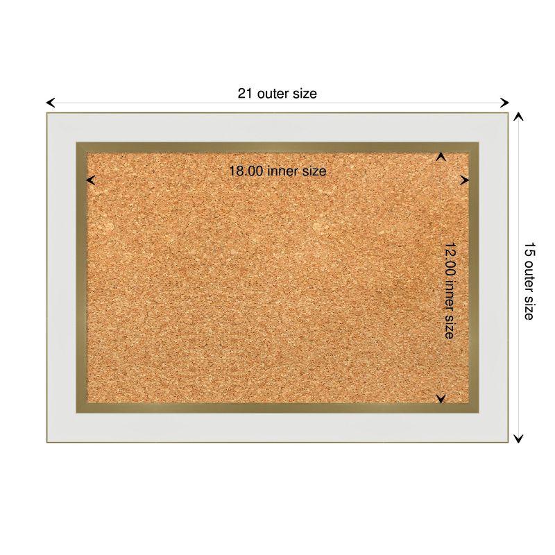 Amanti Art Eva Narrow Framed Corkboard, Natural Cork