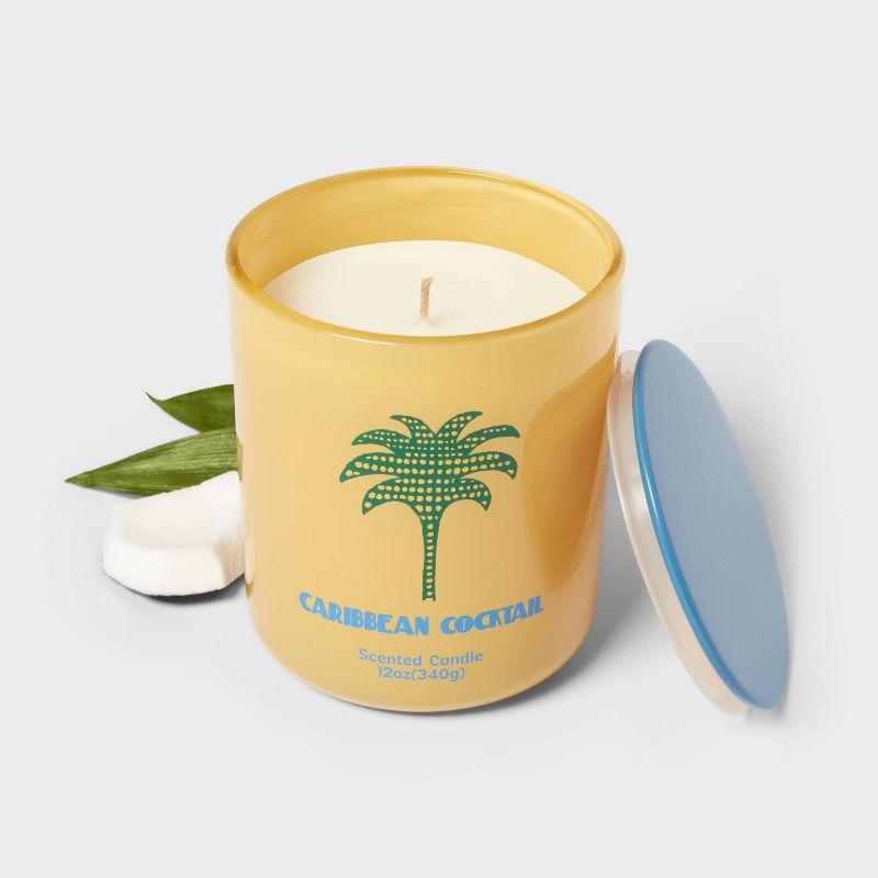 12oz Jar Candle with Lid Caribbean Cocktail - Room Essentials™