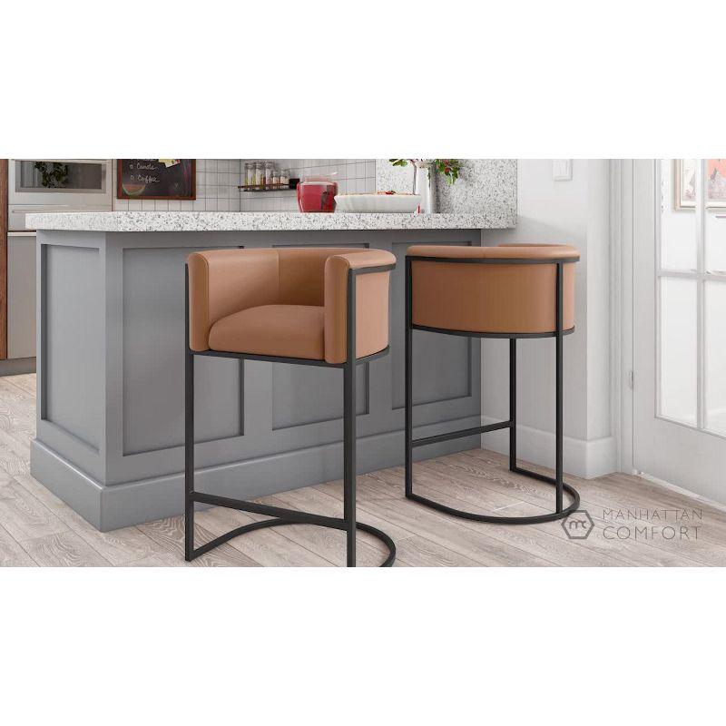 Cosmopolitan Metal Counter Height Barstool - Manhattan Comfort