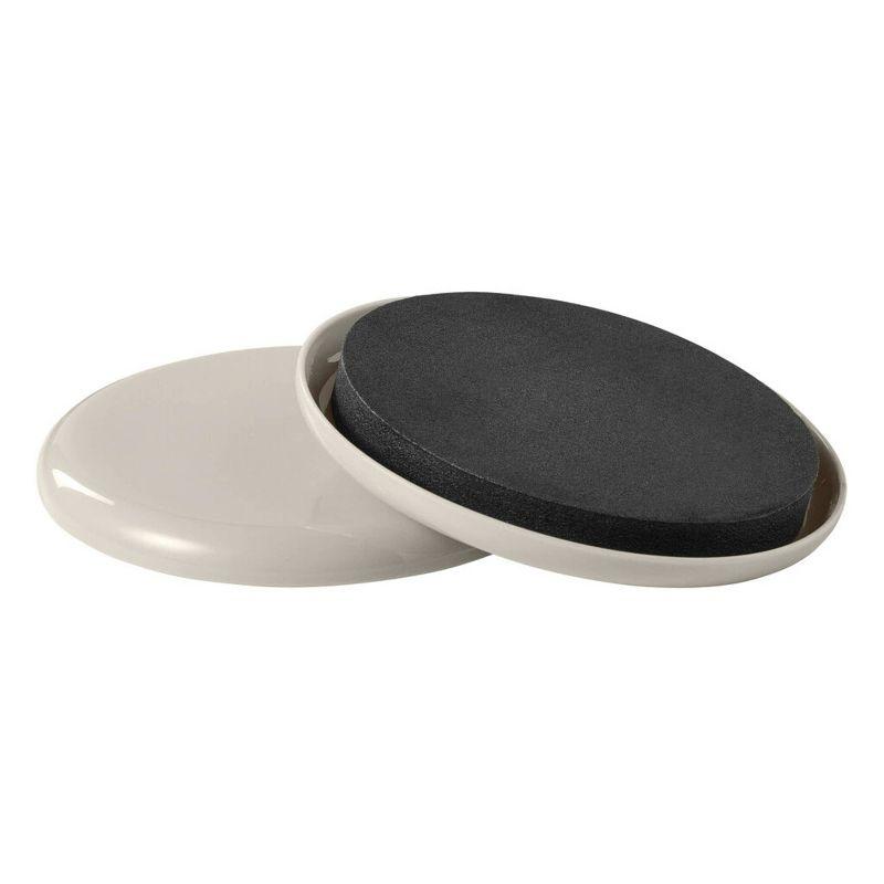 Scotch 4pk Reusable Hard Sliders Gray: Furniture Moving Pads for Carpet, Plastic, 3.5" x 3.5"