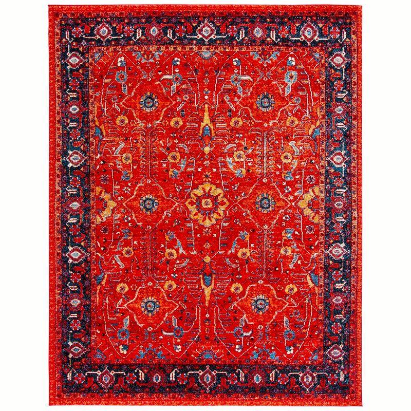 Vintage Hamadan VTH220 Power Loomed Indoor Area Rug - Orange/Navy - 8'x10' - Safavieh