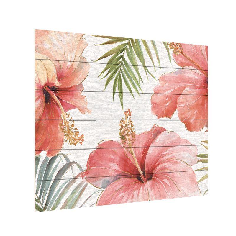 Lisa Audit 'Tropical Blush I' Wood Slat Art