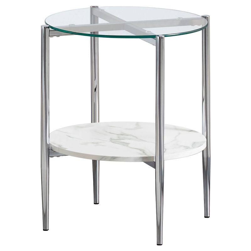 Cadee Glass Top End Table