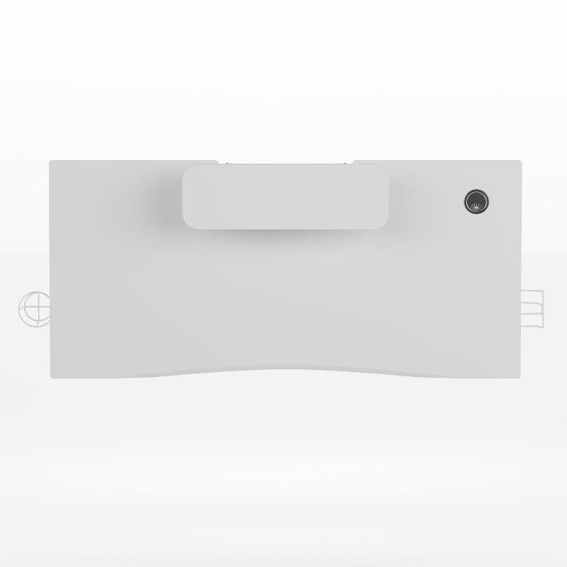 Flash Furniture White Gaming Desk with Cup Holder, Headphone Hook, and Monitor/Smartphone Stand