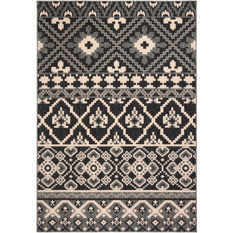 Veranda Grey/Beige Square Synthetic Easy-Care Area Rug