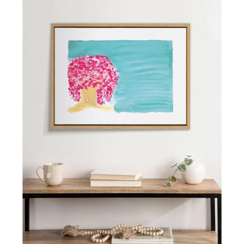 18" x 24" Sylvie MP Cheryl Blossom by Mentoring Positives Framed Wall Canvas Natural - Kate & Laurel All Things Decor: Modern Style