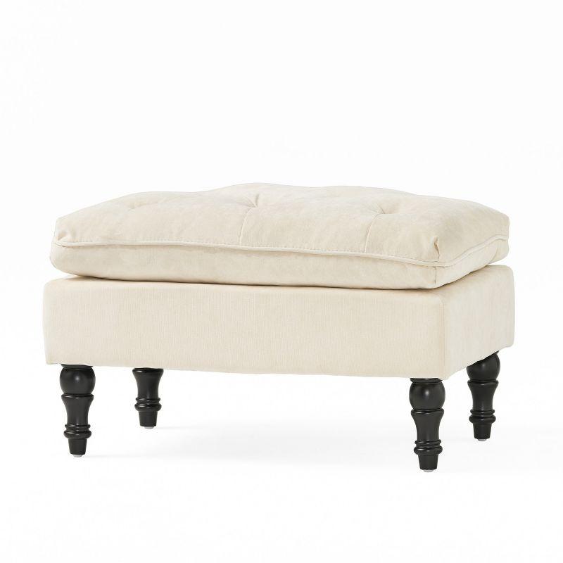 GDFStudio Jeremy Contemporary Fabric Tufted Pillow Top Ottoman