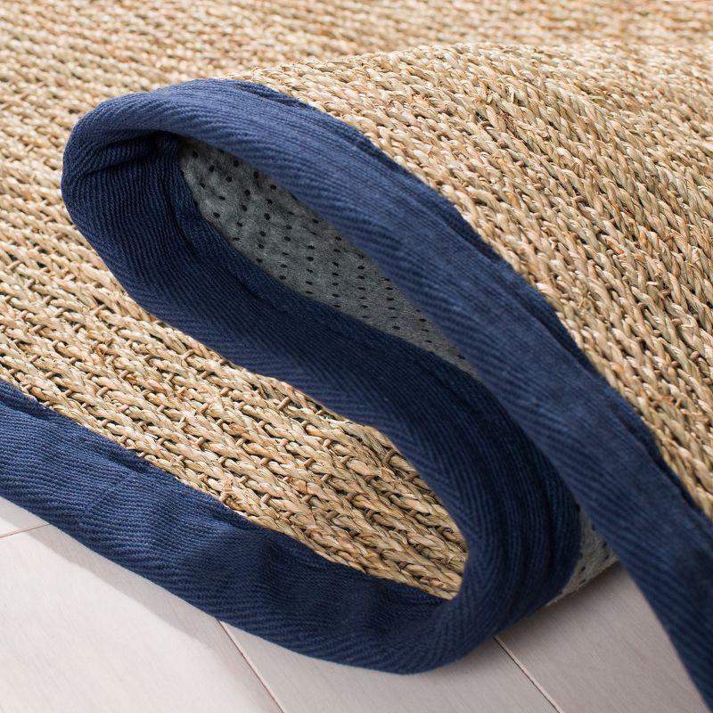 Natural Fiber NF115 Power Loomed Indoor Area Rug - Natural/Navy Blue - 5'x8' - Safavieh