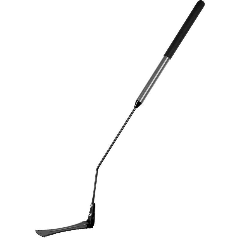 Walensee Black Stainless Steel Grass Whip with Rubber Handle