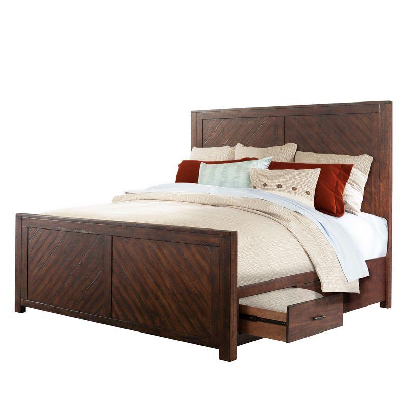 Dex Platform Storage Bed Walnut Brown - Picket House Furnishings