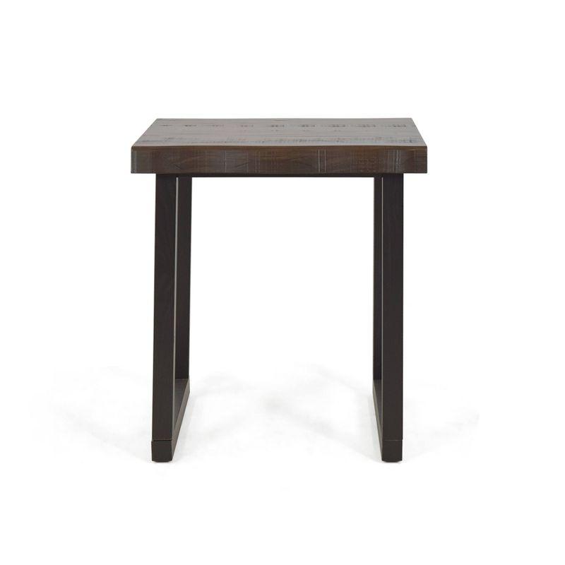 Jennings Live Edge Cherry and Ebony Wood Square End Table