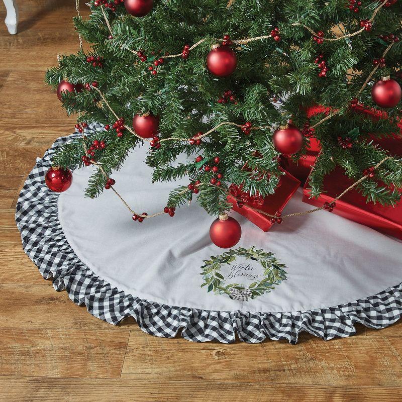 Park Designs Gray Winter Blessings Tree Skirt 52''