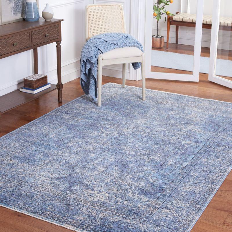 Elysian Blue 8' x 10' Hand-Knotted Oriental Viscose Area Rug