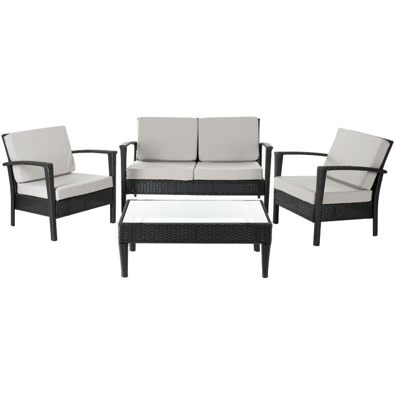 Piscataway Set - Indoor/Outdoor - FOX6006 - Black/Grey - Safavieh