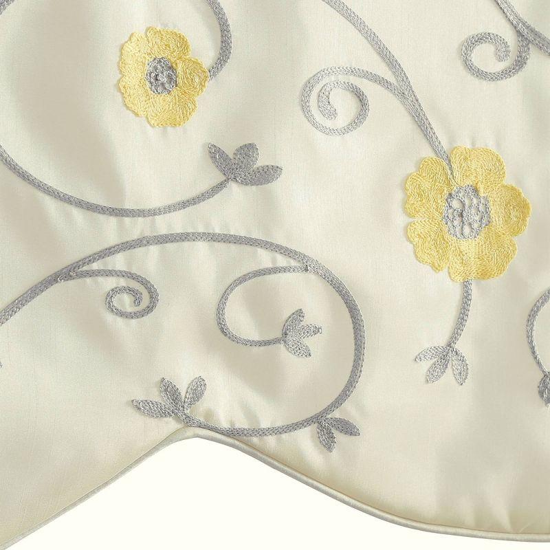 Floral Scalloped 42'' W Window Valance