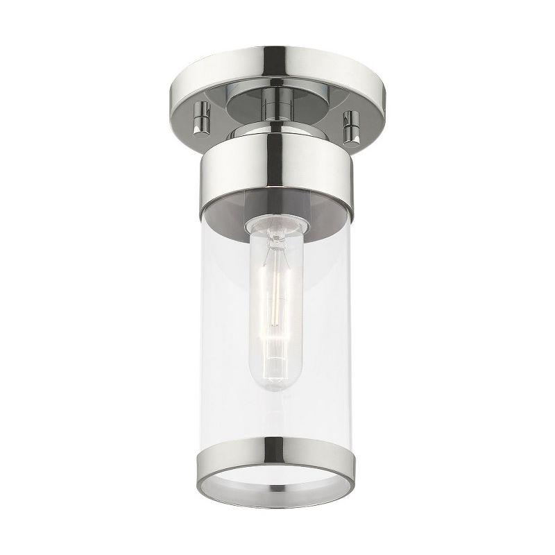 Livex Lighting Hillcrest 1 - Light Flush Mount in  Polished Chrome