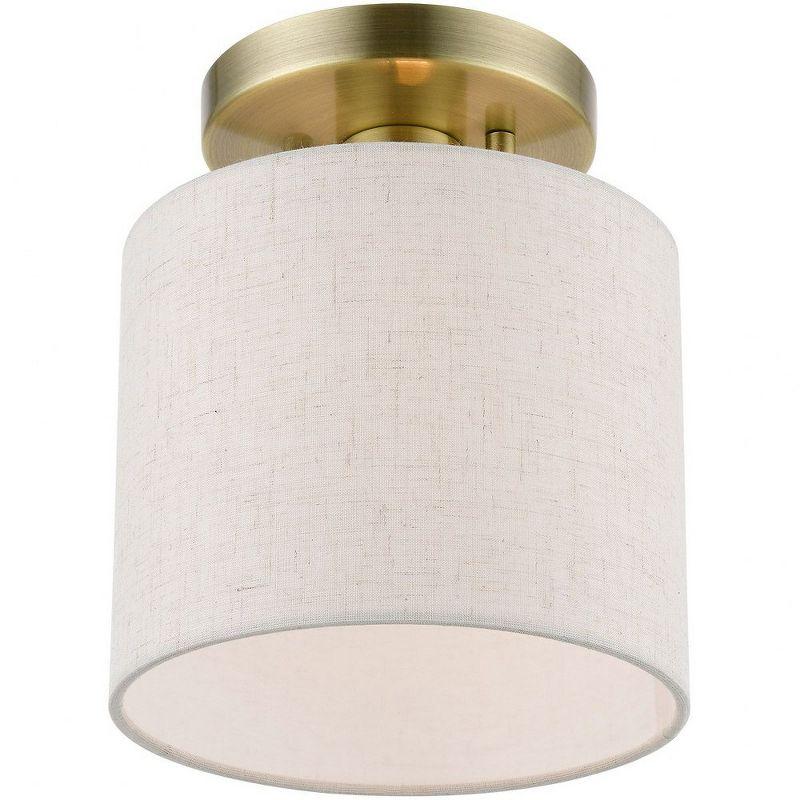 Livex Lighting Blossom 1 - Light Semi-Flush Mount in  Antique Brass