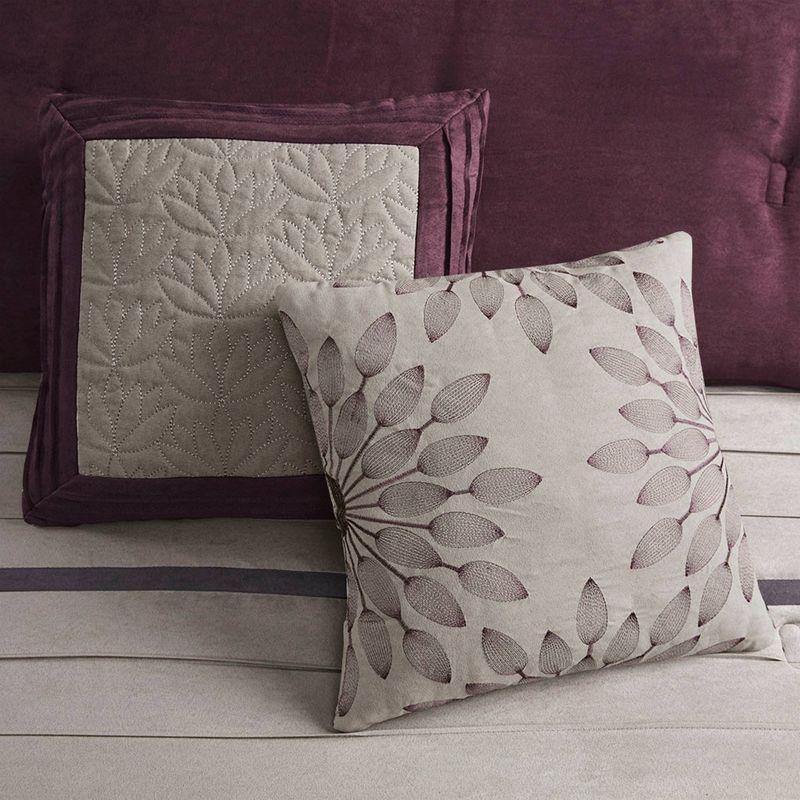 Palmer 7 PC Pieced Faux Suede Comforter Set