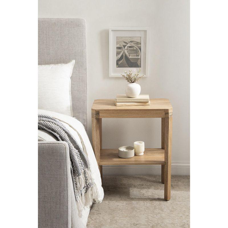 Kate and Laurel Talcott Rectangle Wood Side Table, 22x14x26, Natural