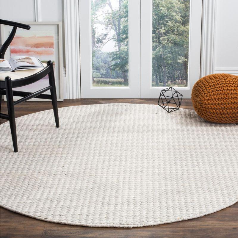 Chevron Handmade Flatweave Ivory/Silver Area Rug