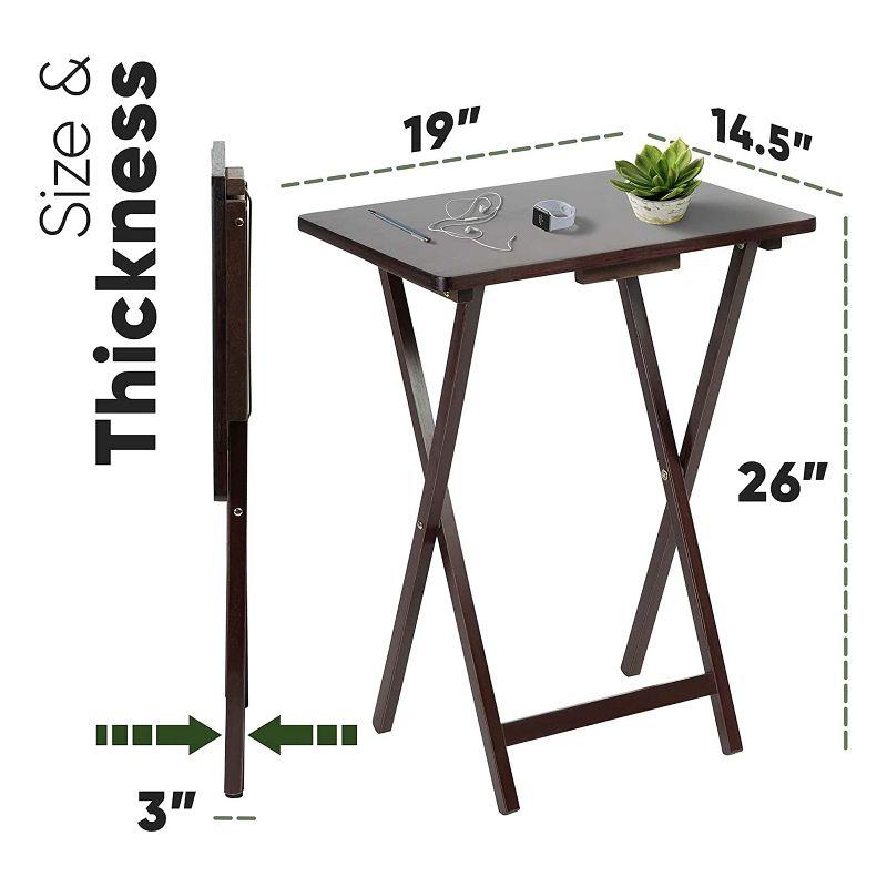 19.09'' Solid Wood Rectangular Portable Folding Table