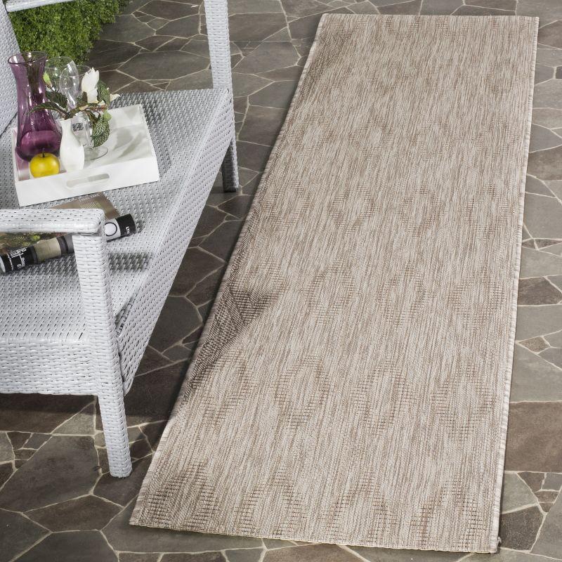 Courtyard CY8522 Power Loomed Indoor and Outdoor Runner Rug - Beige/Beige - 2'3"x10' - Safavieh