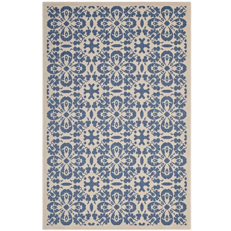 Modway Ariana Vintage Floral Trellis 9x12 Indoor and Outdoor Area Rug