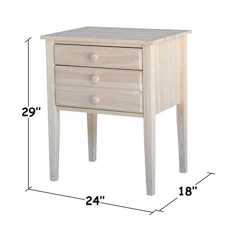 White Wood Rectangular Accent Table with Storage