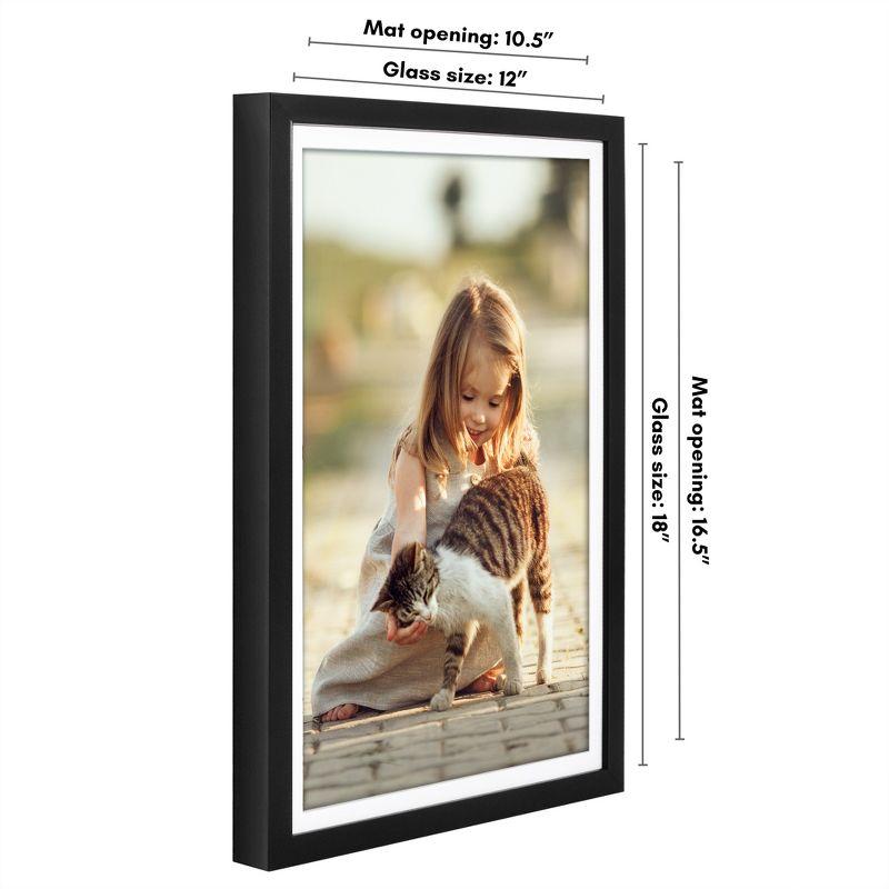 Americanflat Gallery-Style Picture Frame with Mat to Secure Artwork, Prints, and Photos