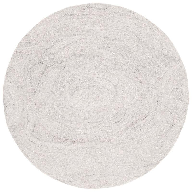 Abstract ABT148 Handmade Indoor Area Rug - Light Gray/Beige - 6' Round - Safavieh