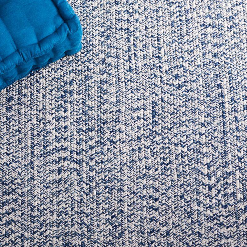 Braided BRA201 Hand Woven Indoor Machine Washable Runner Rug - Dark Blue/Ivory - 2'3"x6' - Safavieh