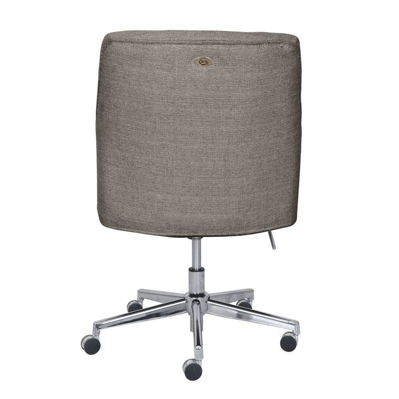 Style Leighton Home Office Chair Medium Gray - Serta: Swivel, Adjustable, Wheeled