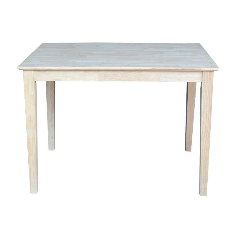 Transitional Solid Wood Extendable Dining Table in Natural Finish