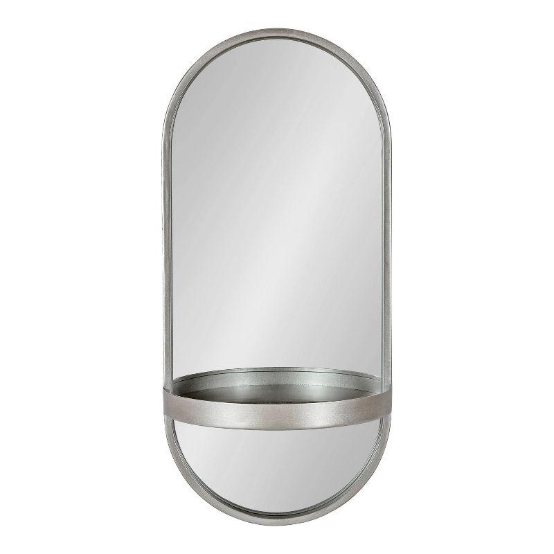 Lumi Metal Flat Mirror with Shelves