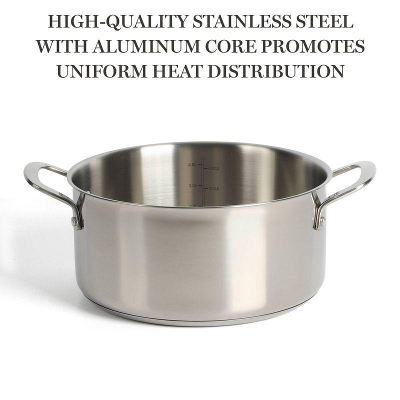 Martha Stewart 5 Quarts qt. Non-Stick Stainless Steel Round Dutch Oven