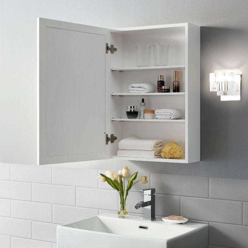 Crosley Savannah Medicine Cabinet White : Microfiber, Machine Washable, Non-Slip Backing