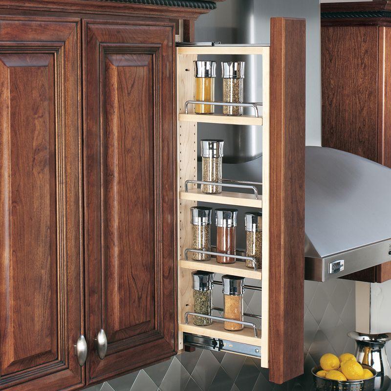 Natural Maple 36" Pull-Out Wall Filler Cabinet Organizer